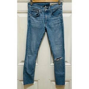 Rag & Bone Ankle Skinny Jeans Womens Size 24 Light‎ Wash Distressed Denim